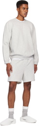 SKIMS Gray Fleece Lounge Classic Crewneck Sweatshirt