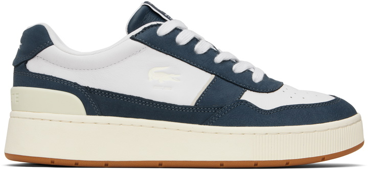 Photo: Lacoste White & Navy Ace Clip Premium Sneakers