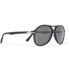 Persol - Aviator-Style Acetate Polarised Sunglasses - Men - Black