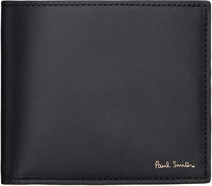 Photo: Paul Smith Black Leather 'Signature Stripe' Interior Billfold & Coin Wallet