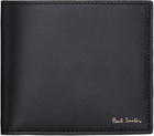 Paul Smith Black Leather 'Signature Stripe' Interior Billfold & Coin Wallet