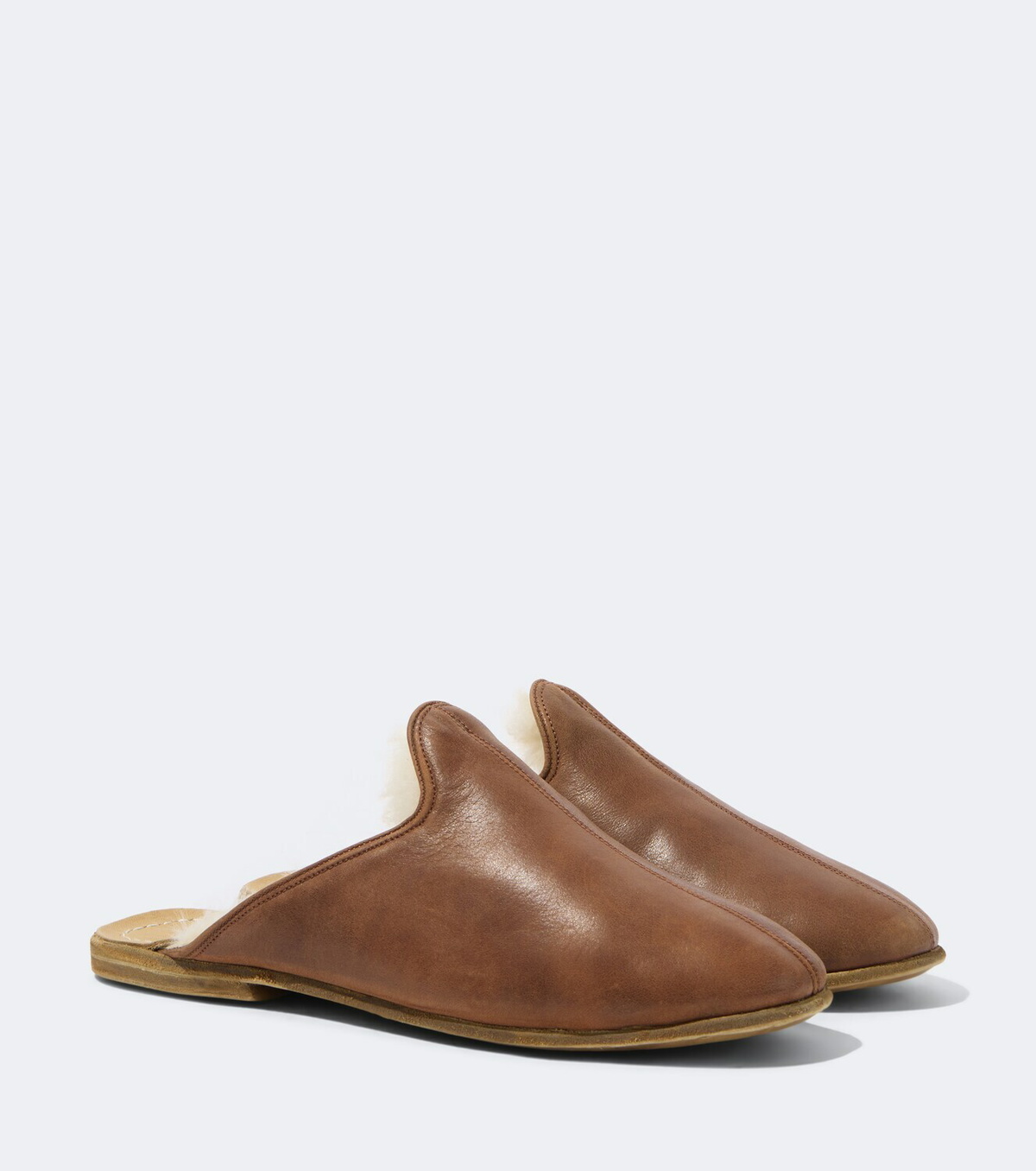 Sabah Shearling-lined leather mules