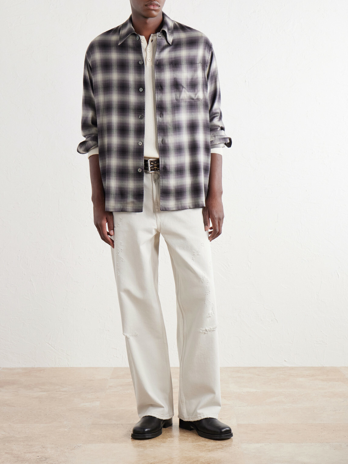 Our Legacy - Every Checked Tencel® Twill Shirt - Black