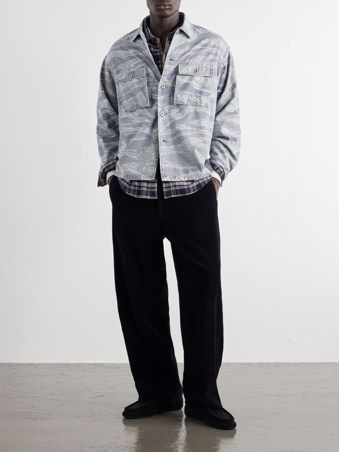 A.PRESSE - Printed Cotton Jacket - Gray