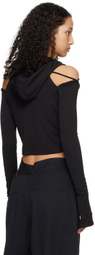 Jade Cropper Black Hooded Cardigan