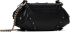 GUESS USA Black Crackled Leather Mini Fashion Bag