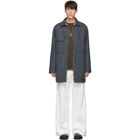 Jil Sander Grey Mid-Length Workwear Jacket
