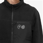 Purple Mountain Observatory Men's Borg Zip Fleece Jacket in Black