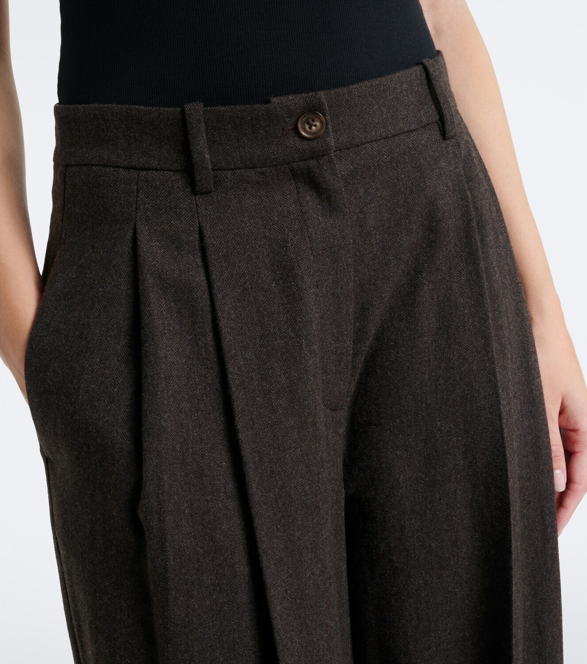 Ralph Lauren Collection Clarice wool wide-leg pants