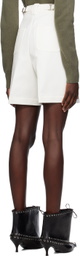 Fax Copy Express White Casual Shorts