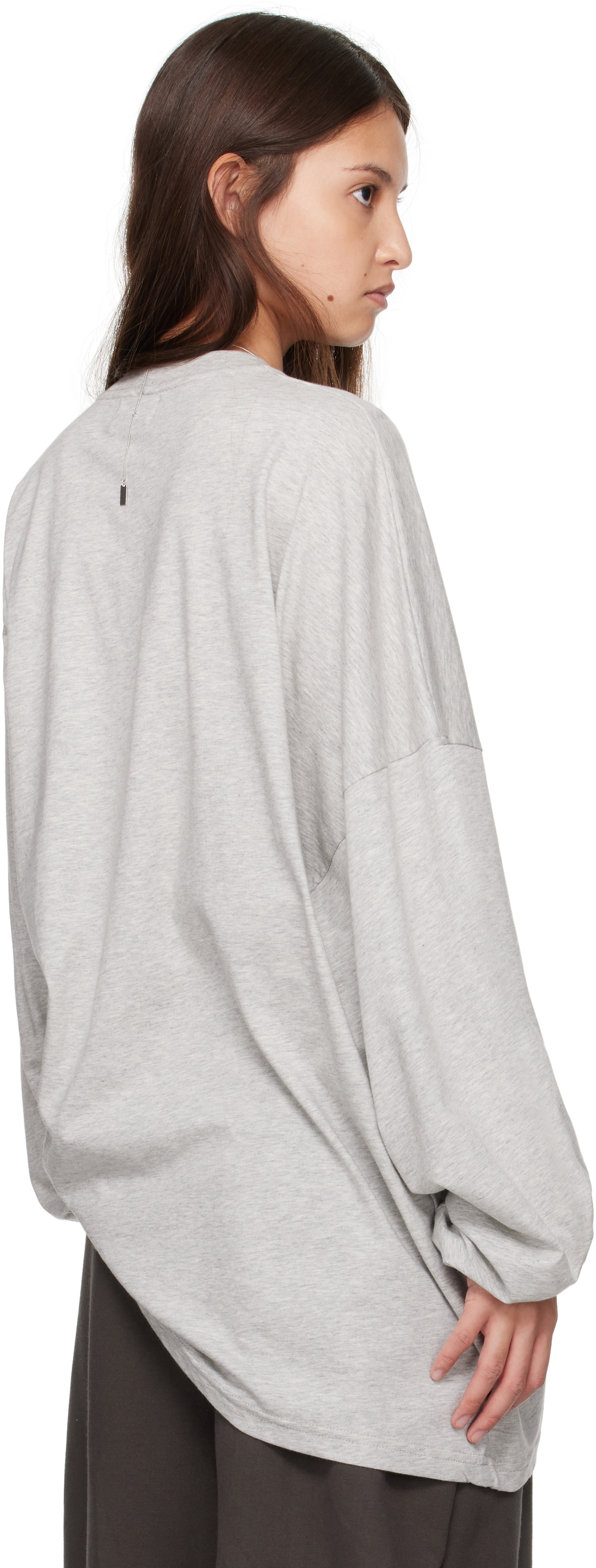 【関税込み】Magliano グレー I Suffer 長袖Tシャツ Magliano Gray 'I Suffer' Long Sleeve T-shirt Magliano