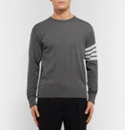 Thom Browne - Striped Merino Wool Sweater - Men - Gray