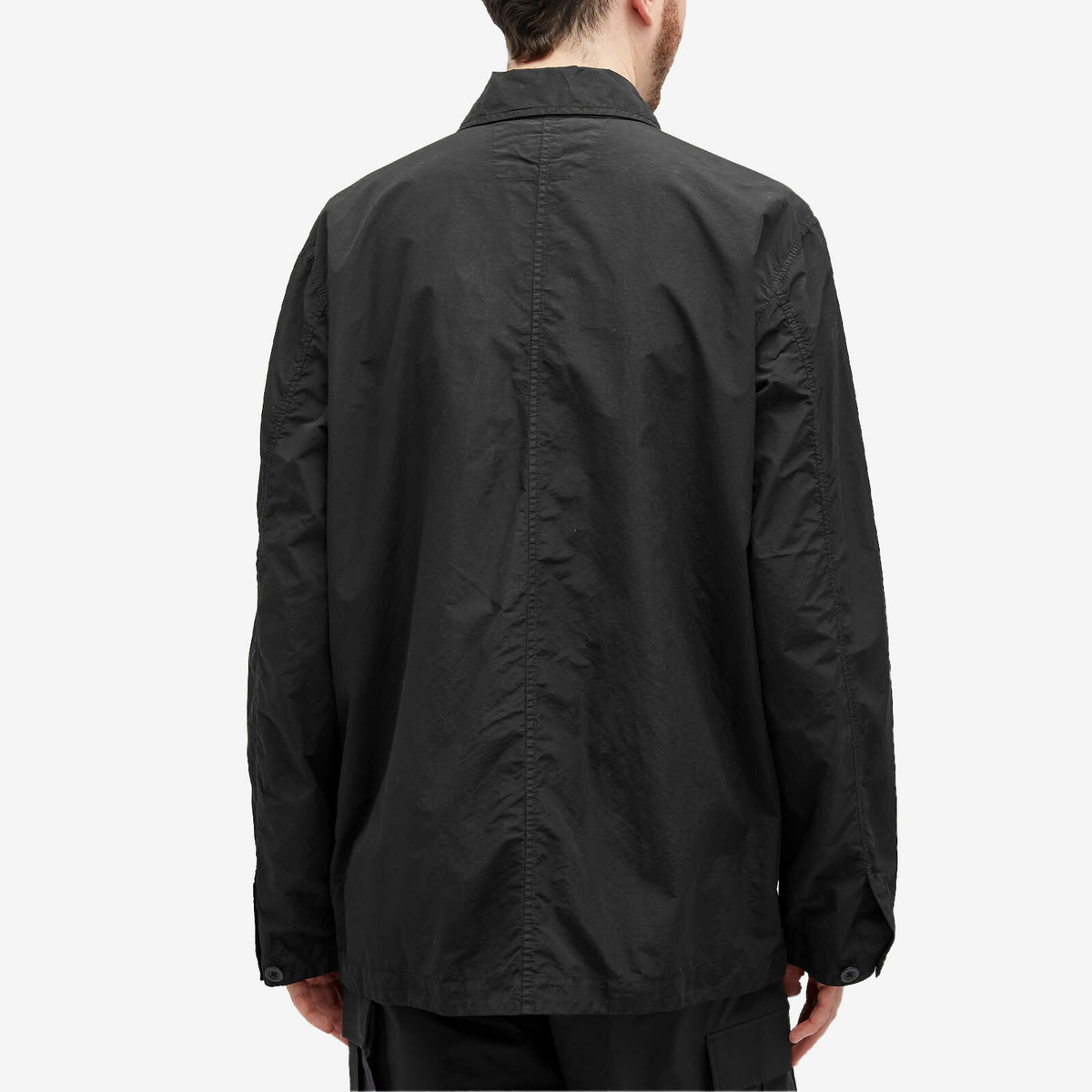 C.P. Company Men's Flatt Nylon Chore Jacket in Black C.P. Company