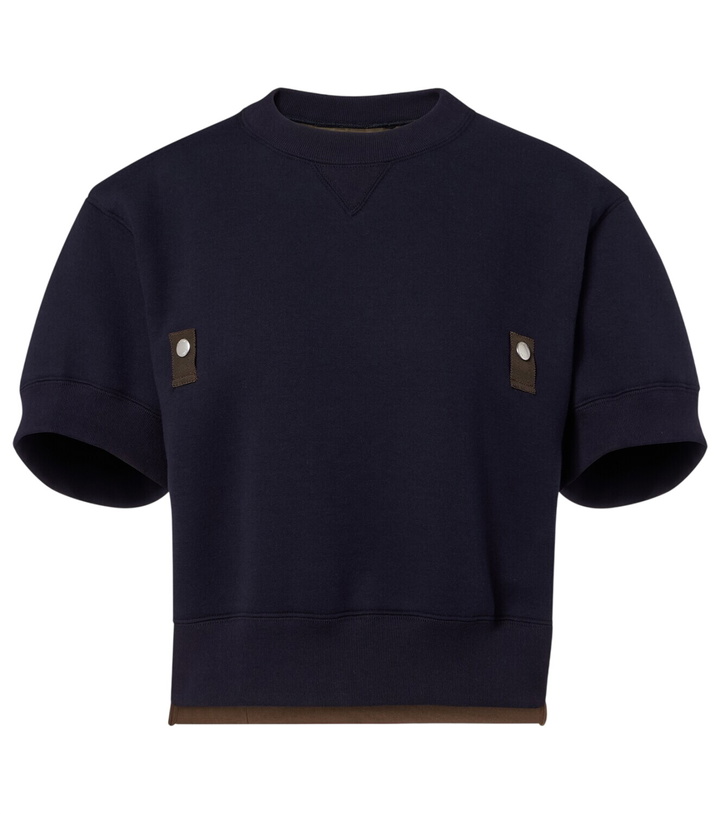 Photo: Sacai Cotton-blend and twill sweatshirt