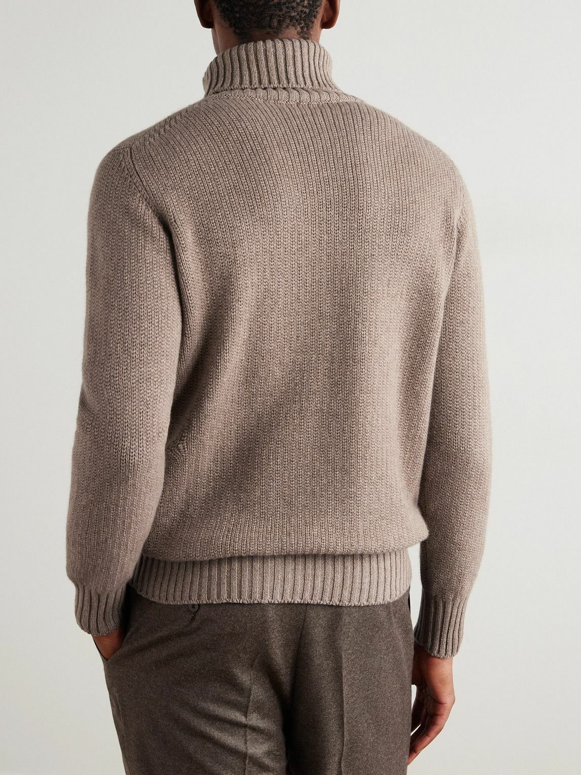 Stòffa - Cashmere Rollneck Sweater - Brown