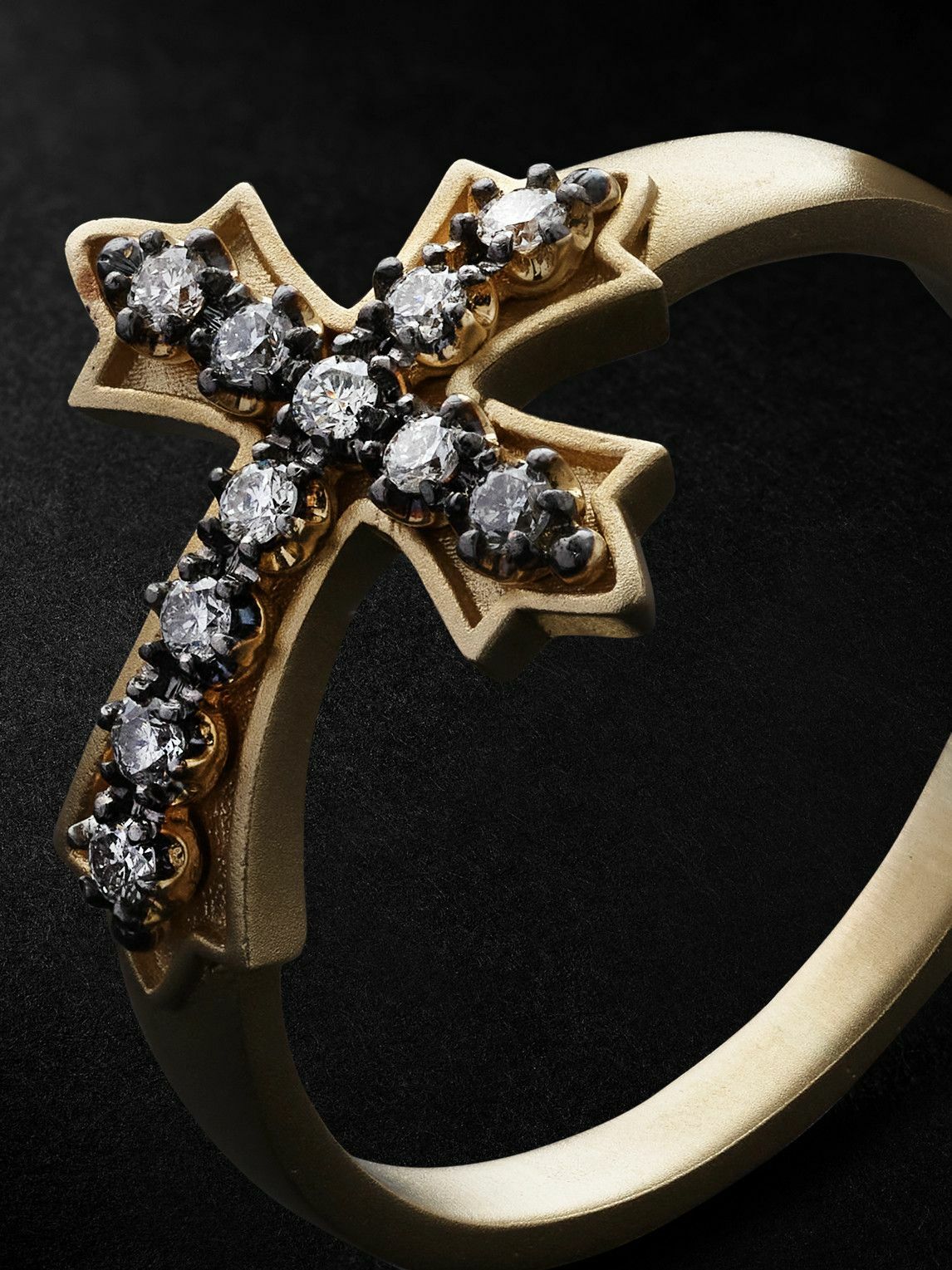 Jacquie Aiche - Sophia Gold, Rhodium and Diamond Ring - Gold