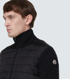 Moncler Down-paneled knit jacket