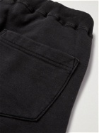REMI RELIEF - Loopback Cotton-Blend Jersey Sweatpants - Black