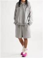 Ninety Percent - Organic Cotton-Jersey Half-Zip Sweatshirt - Gray