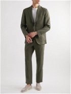 De Petrillo - Unstructured Linen Suit Jacket - Green