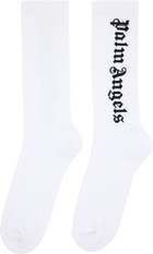 Palm Angels White Classic Logo Socks