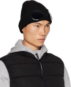 C.P. Company Black Goggle Beanie