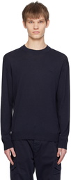 BOSS Navy Relaxed-Fit Sweater