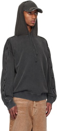 Y/Project Black Snap Insert Hoodie