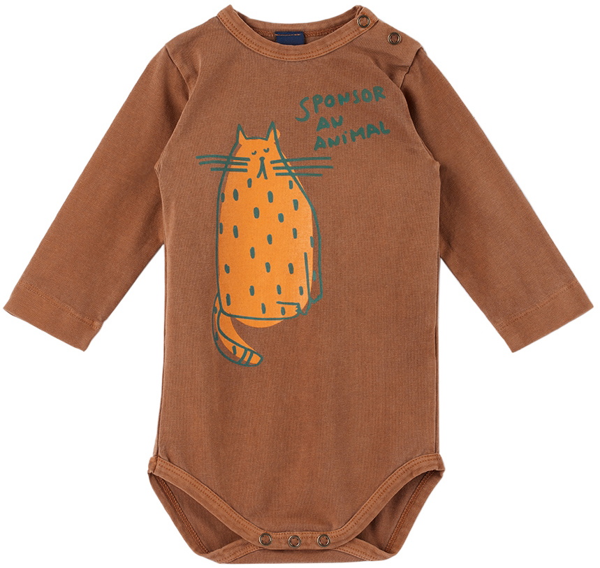 Bonmot Organic Baby Brown 'Sponsor An Animal' Romper