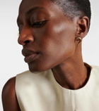 Mateo Swoosh 14kt gold earrings with diamonds