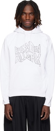 sacai White 'geoff sacai' Print Hoodie