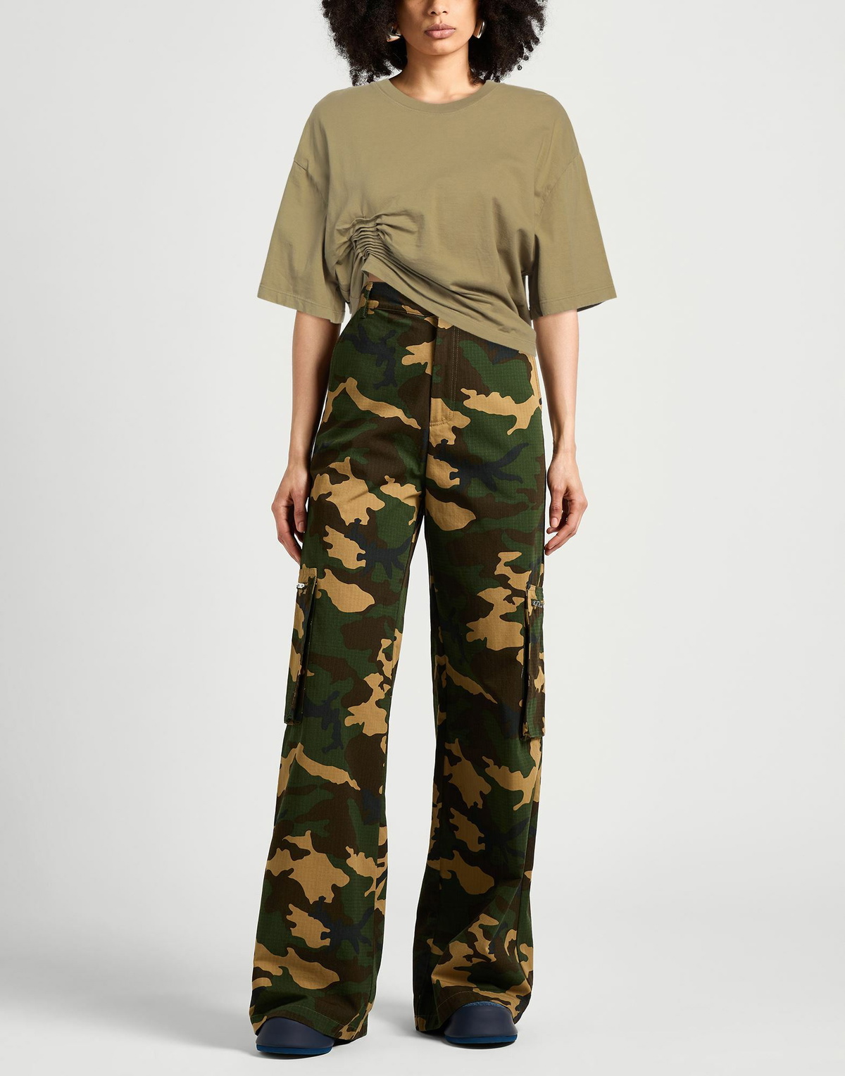 Laneus Womens T-shirt Khaki