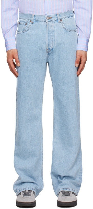 Photo: Husbands Blue Button-Fly Jeans