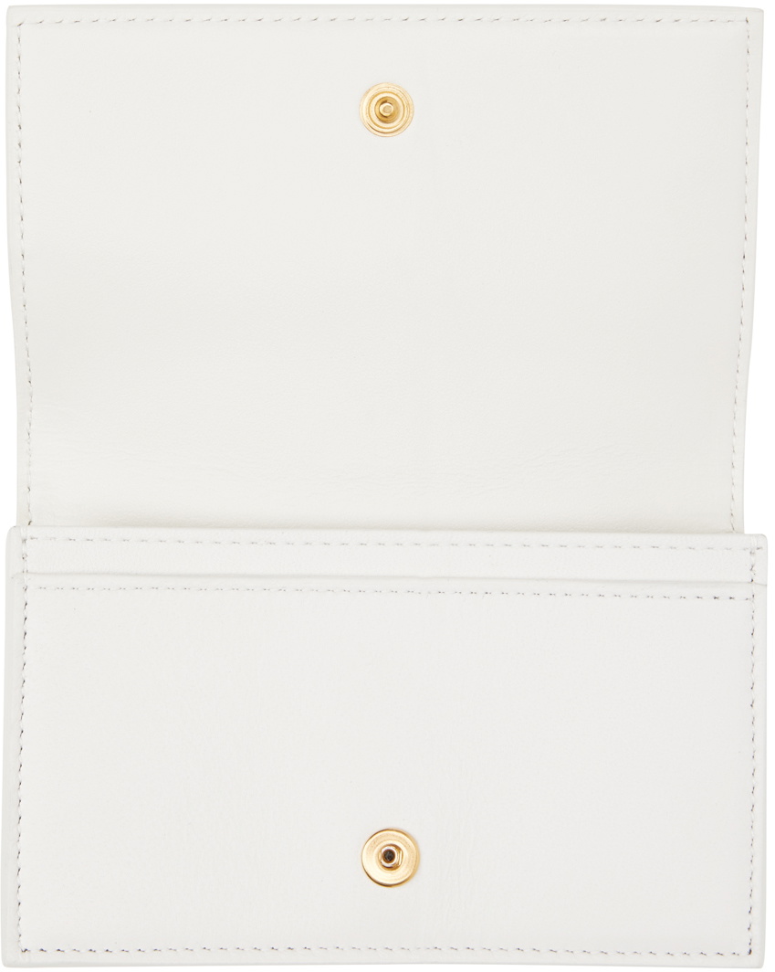 Bottega White Cassette Business Card Holder Bottega