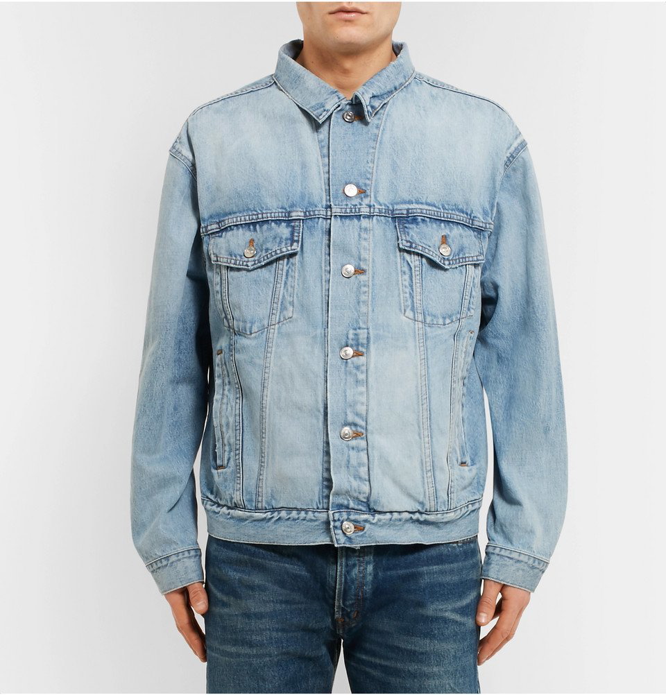 Balenciaga Men's Padded Denim Trucker Jacket