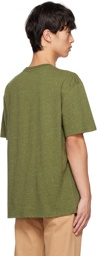 Saturdays NYC Green Speckled Chain Script T-Shirt