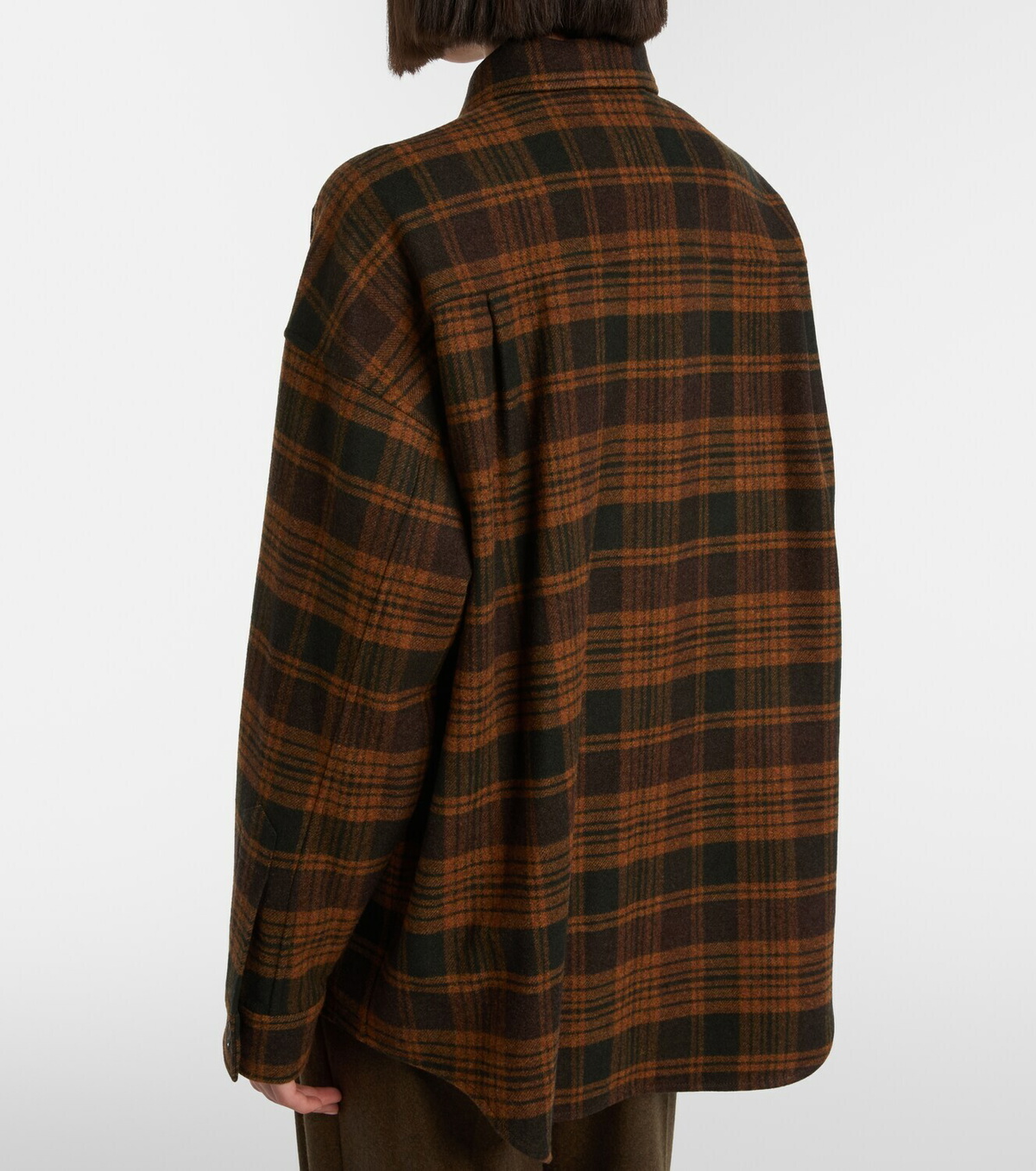 Loro Piana Darby checked wool and cashmere overshirt