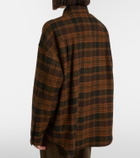 Loro Piana Darby checked wool and cashmere overshirt