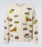 Bode Beaded Camp wool and cotton cardigan
