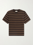 Oliver Spencer - Judd Striped Organic Cotton T-Shirt - Brown