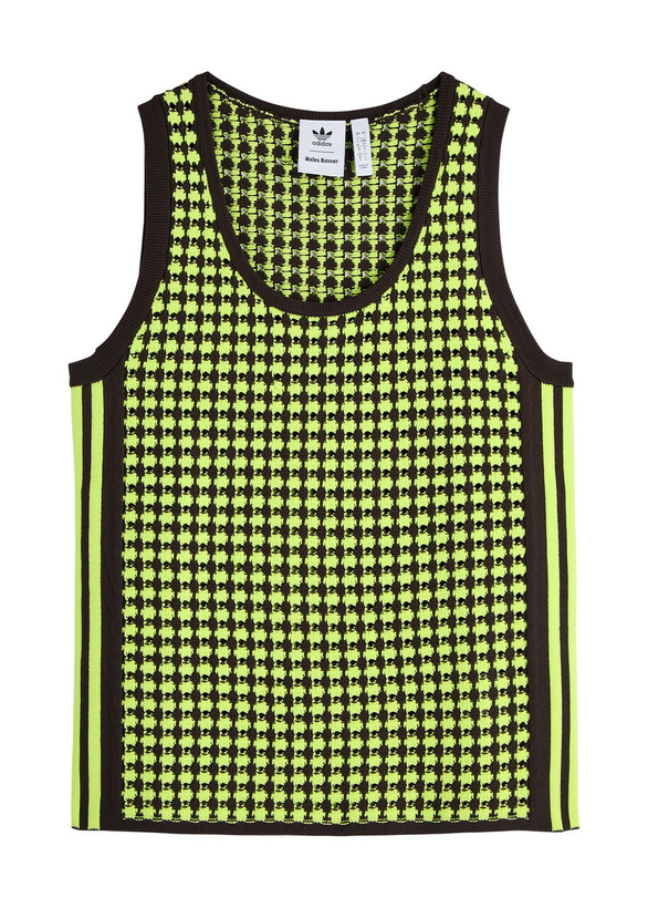 Photo: Adidas X Wales Bonner Patterned-intarsia Crochet-knit Vest Yellow
