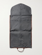 BRUNELLO CUCINELLI - Leather-Trimmed Logo-Print Canvas Garment Bag