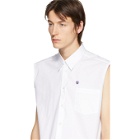 Raf Simons White Sleeveless Regular Fit Shirt