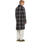 Acne Studios Grey Wool Check Coat