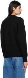 AMI Paris Black Ami de Cœur Sweater