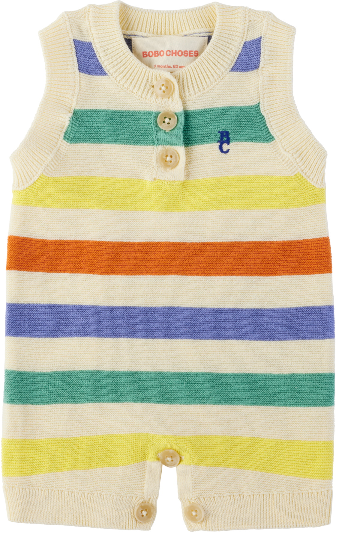 Bobo Choses Baby Multicolor Striped Knitted Jumpsuit