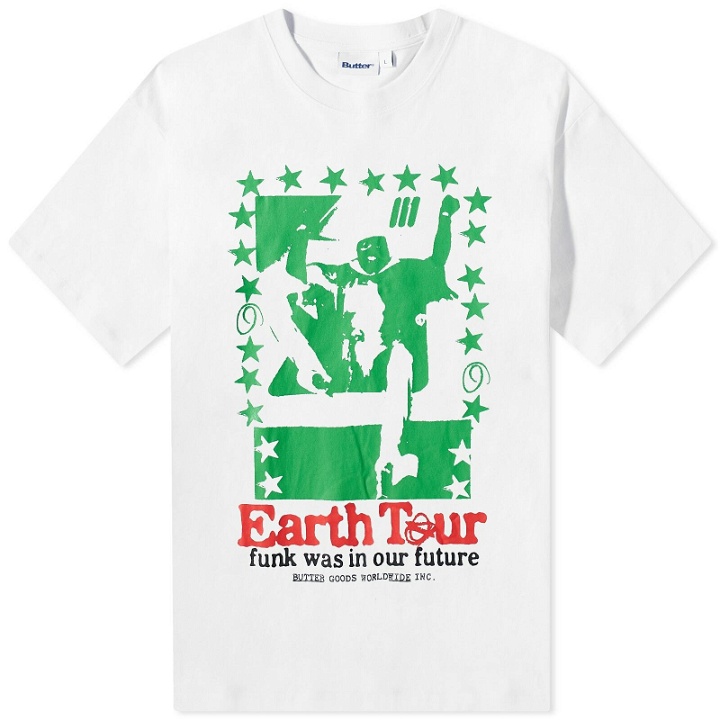 Photo: Butter Goods Men's Earth Tour T-Shirt in White
