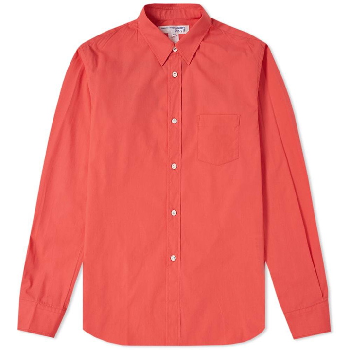 Photo: Comme des Garcons SHIRT BOYS Back Print Poplin Shirt Red