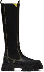 GANNI Black High Chelsea Boots