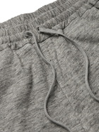 BARENA - Tapered Mélange Cotton and Linen-Blend Sweatpants - Gray